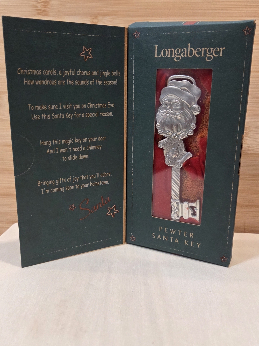 Vintage 2003 Longaberger Magical Santa Door Key New In Box